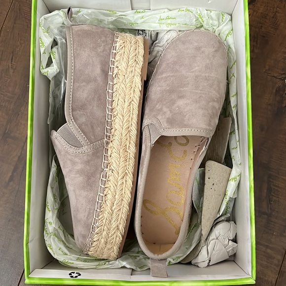 Sam Edelman Shoes - New in box Sam Edelman Carrin Espadrilles Putty Kid Suede Leather size 6.5